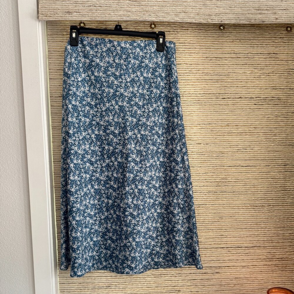 LOFT Satin Slip Skirt - Picture 2 of 3